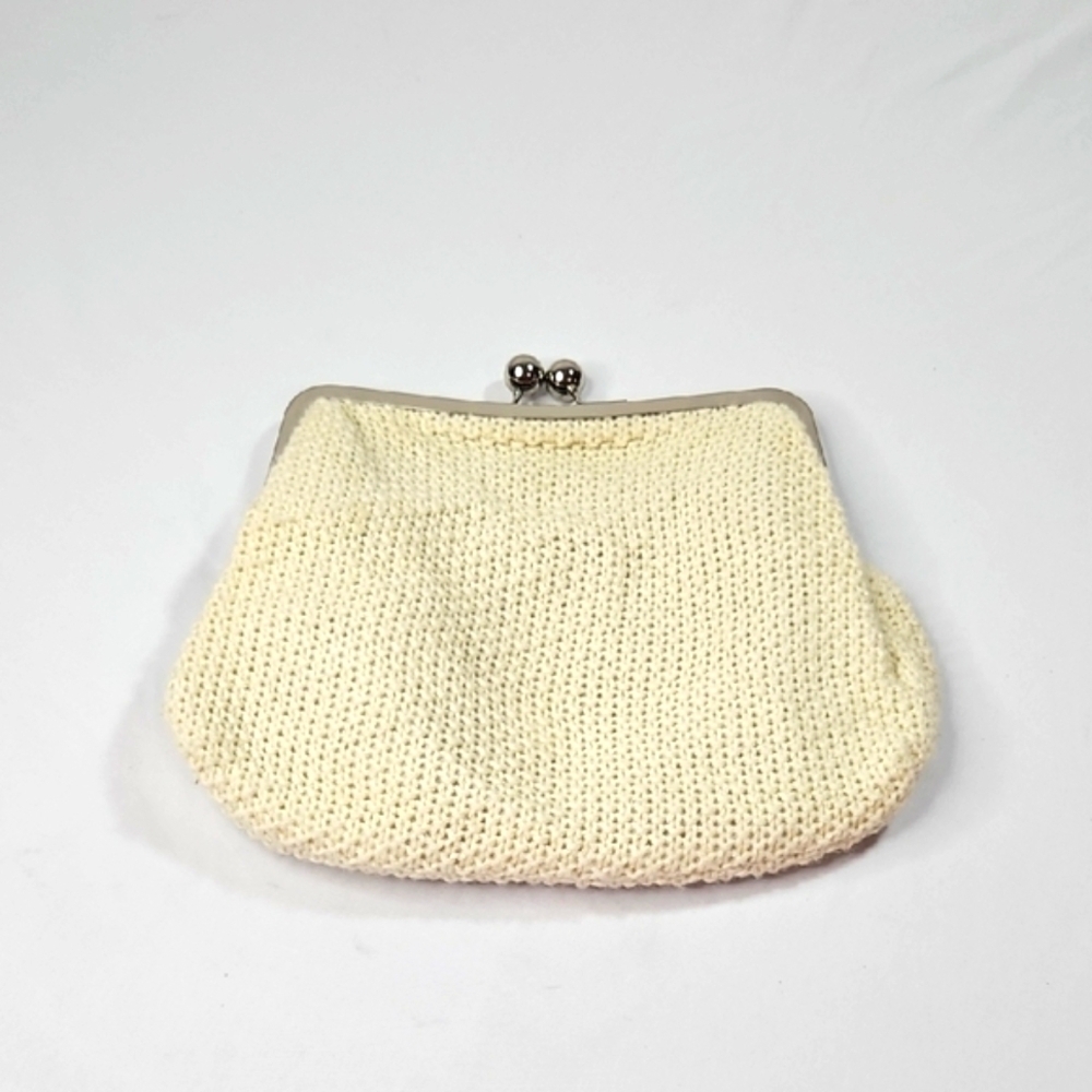 Muche et Muchette Cream Knit Clutch